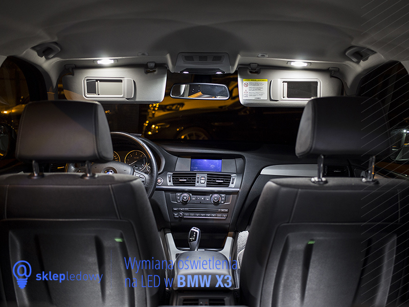 oświetlenie led tylnej kanapy w BMW X3 f25